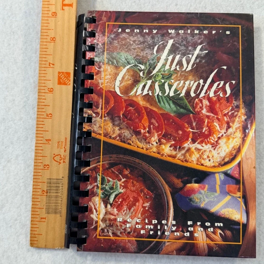 Just Casseroles Recipes from Family and Friend Jenny Walker Spiral Cookbook 1994